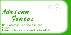 adrienn fontos business card